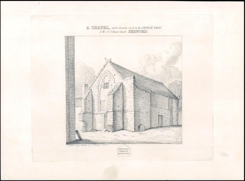 C1830 engraving chapel - engraving,