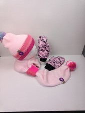 Hat, Scarf, & Mittens Set, Kids Winter Wear Warm - 3-8 Years, Soft Knitted Cosy