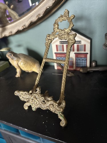 Brass picture easel vintage - brass,