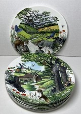 Wedgwood Colin Newmans River Panorama Complete Set Of 8 Collectors Plates 