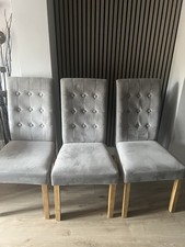 Silver Grey Velvet Upholstered