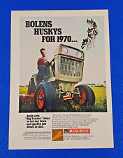 1970 BOLENS HUSKYS LAWN TRACTOR ORIGINAL COLOR PRINT AD FREE SHIPPING - LOT S24