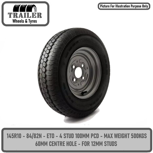 145r10c trailer wheel - trailer, 430kgs