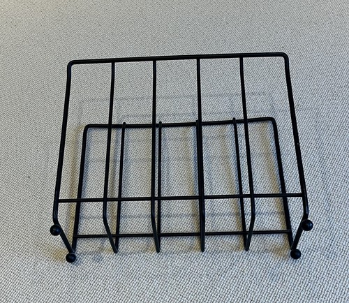 Black wire magazine rack - wire,