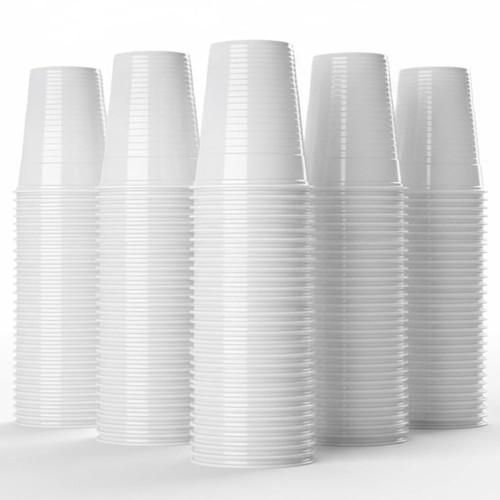 100 pack white plastic - 100,
