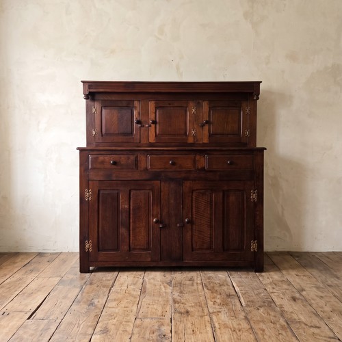 Vintage oak court cupboard - oak,