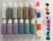 GLITTER TATTOO STARTER SET/KIT 12 POPULAR GLITTER PUFFER BOTTLES & 3 x 5ml GLUES