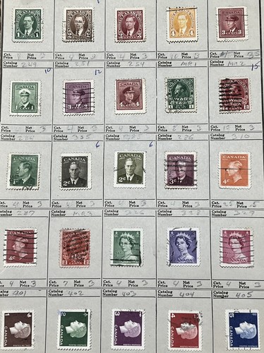 Canada stamp lot album - on,
