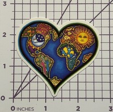 Heart Earth Globe Hippie Style