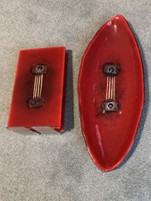 Glass Red/Black Single Stem
