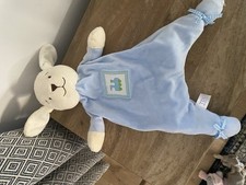 Tesco 2003 Puppy Dog Soft Toy Comforter White Beige Bunny Rabbit Vintage (a14)