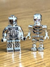 Terminator future machine Minifig cyborg skeleton Star Wars chrome sliver