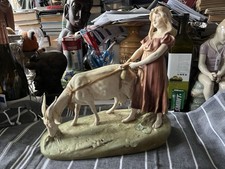 Royal Dux Goat and Girl Figure