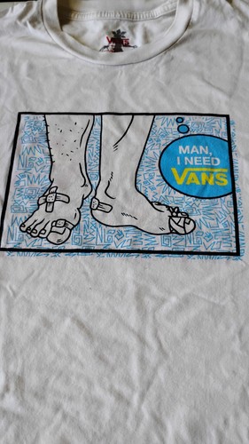 Vans white shirt men - vans, size