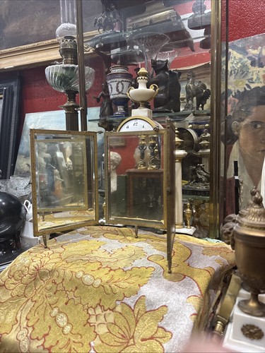 Antique triptych mirror - antique,