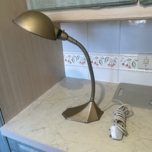 Antique gooseneck desk - antique, lamp