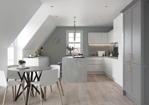 Strada gloss white kitchen - gloss,