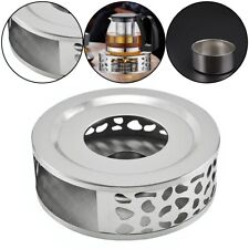Stainless Steel Teapot Base Round Candle Heater Tea Coffee Milk Warmer Home