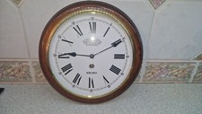 NEW SEIKO ROUND WOODEN STATION WALL CLOCK 12" / QUARTZ MOVEMENT