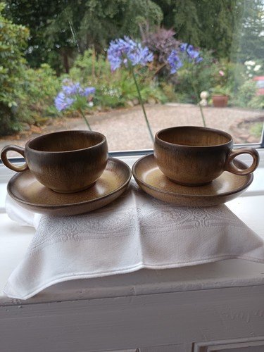 Pair denby romany cups and - of,