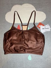 LEOHEX Shiny Sports Bra Brown