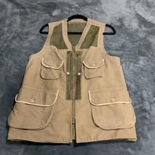 Vintage MASLAND Vest 1940’s Men's Hunting Fishing Wind & Water Resistant Khaki