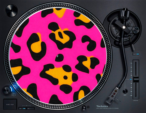Pink vibrant neon leopard - pink,