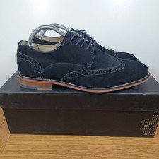 Jeff Banks Shoes Black Suede Leather Shoes Size UK 8 /EU 42 Casual Smart Formal 