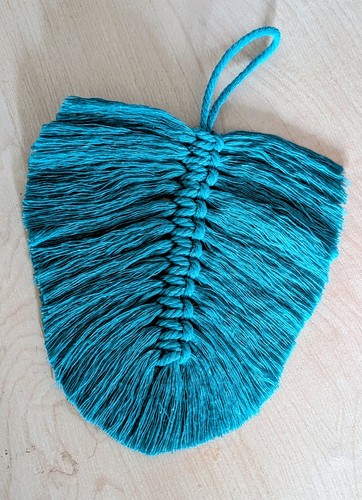 Macrame leaf wall hanging - leaf,