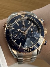 Gents Omega Planet Ocean Sedna Rose Gold Steel Automatic Chronograph Watch Set