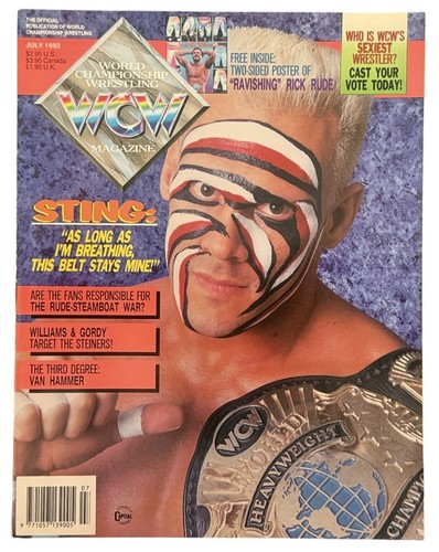 Wcw magazine july 1992 sting - wcw,