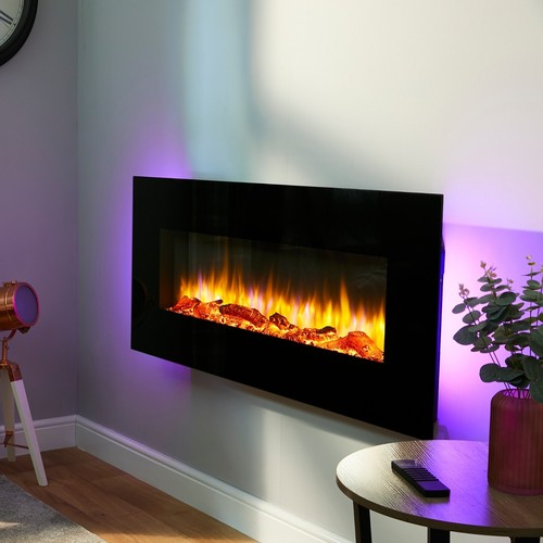 Wall mounted electric - wall, fire/50"