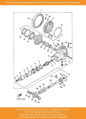 Yamaha washer 92907 08700 - 92907-08700, oem