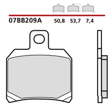 07BB209A REAR BRAKE PADS