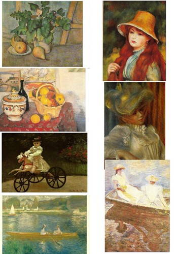 Renoir cezanne monet set - set, of