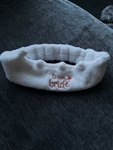 White plush fluffy - plush, elastic