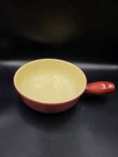 Landert 22 Red/Cream Ceramic Fondue Pot, Good Condition 