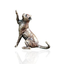 Bronze Sitting Cat Begging Cat