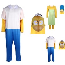 Cosplay The Simpson Fancy Dress Marge / Homer Halloween Costume Outfit Men Women