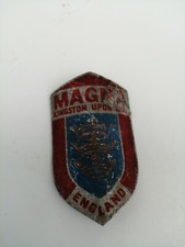vintage Magna bicycle head badge aluminium 1950's Kingston Upon Hull England