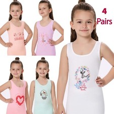 Pack of 4 GIRLs Vests 100%