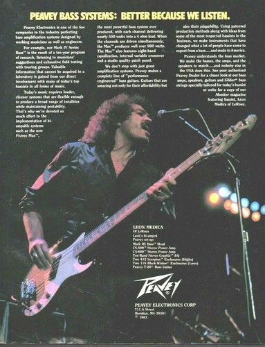 Vtg 80s peavey bass - 80s,