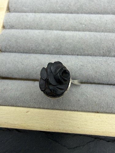 White metal carved - carved, flower