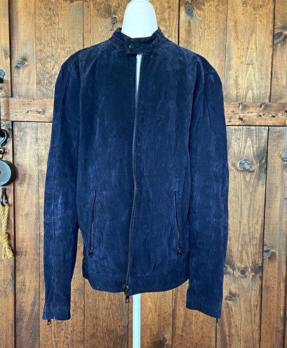Zara man navy blue suede - man,