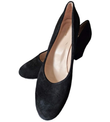 John lewis black suede block - john,