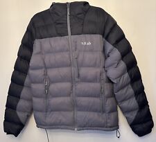 Rab Infinity Endurance Jacket Full Zip Puffer Coat Down Black Green Mens Small