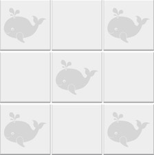 Whale Tile Stickers, Bathroom