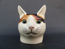 Vintage Tabby Cat Egg Cup - Quail Pottery