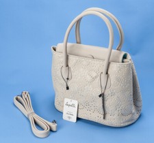 Ivory/Taupe Handbag Silver