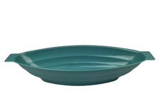 Vintage Hard Plastic Turquoise Aqua TASTEE-FREEZ Banana Boat Bowl Oval Dish
